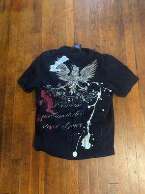Mecca Rocker Fit Graphic Eagle T-Shirt Black XL
